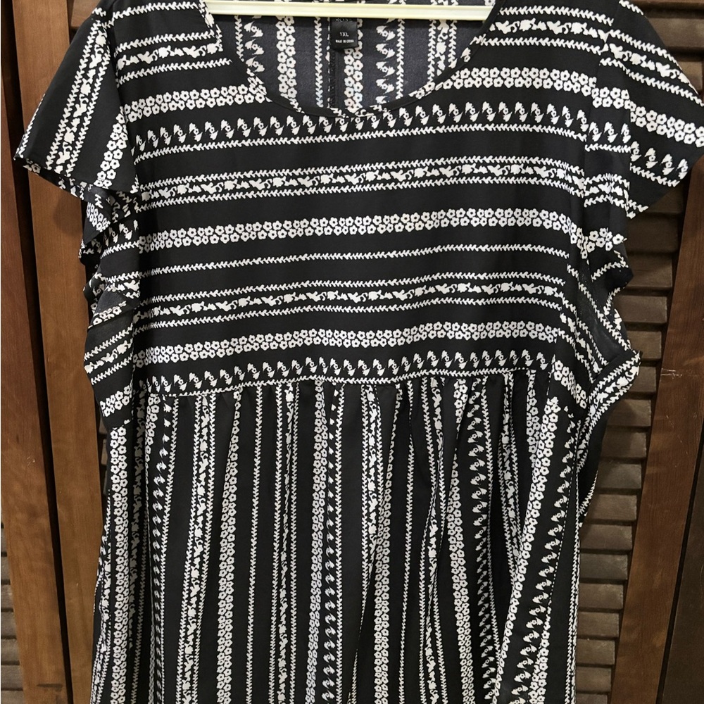 Black and White Striped Dress